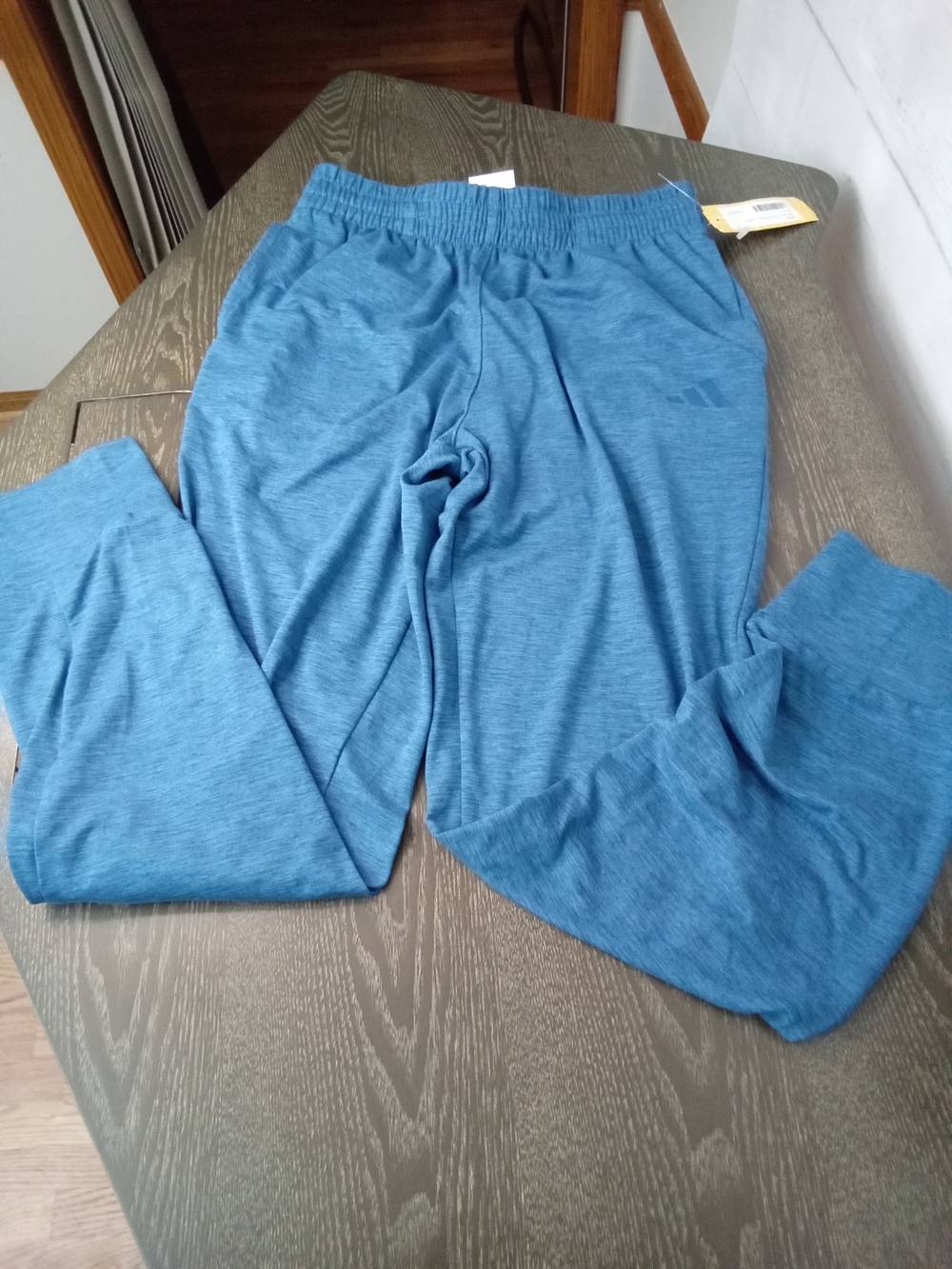 NWT adidas Boys All Sport Blue Mélange Joggers Slim Fit L 14/16
